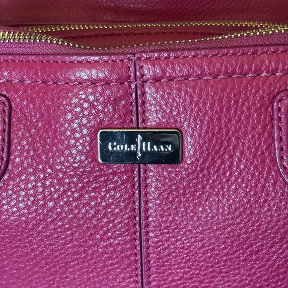 Cole Haan Leather Tote in Hot Pink - Picture 6 of 16
